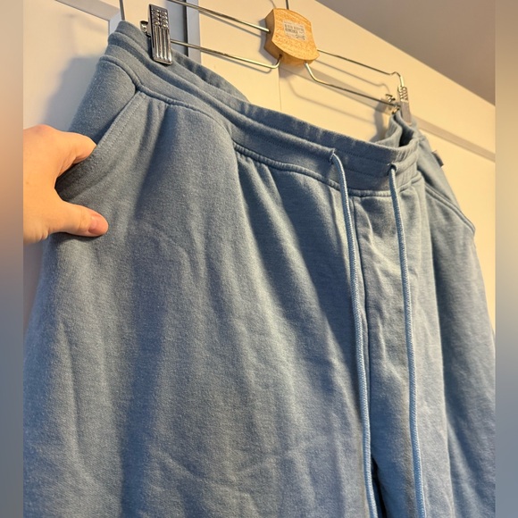 Eddie Bauer Women’s Blue Fleece Lined Jogger Sweatpants Sz XL Cozy Loungewear - Picture 2 of 7